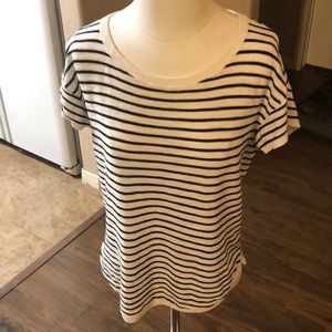 LOFT Cotton Short Sleeve Blouse - Medium